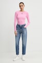 Лонгслів Tommy Jeans DW0DW20178 рожевий SS26