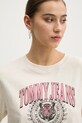 Tommy Jeans tricou din bumbac bej DW0DW20212