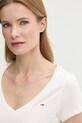 Oblečenie Bavlnené tričko Tommy Jeans DW0DW20458 biela