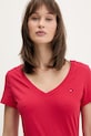 Tommy Jeans tričko dámské bavlněné červená DW0DW20458