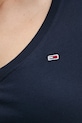 Βαμβακερό μπλουζάκι Tommy Jeans DW0DW20458 σκούρο μπλε