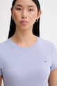 Tommy Jeans t-shirt bawełniany fioletowy DW0DW20459