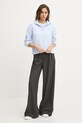 Tommy Jeans tricou din bumbac DW0DW20459 albastru SS25