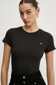 Bavlněné tričko Tommy Jeans černá DW0DW20459