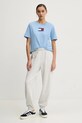 Tommy Jeans pamut póló DW0DW20461 kék SS25