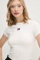 Tommy Jeans tricou DW0DW20463 alb SS25