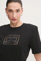 Elisabetta Franchi t-shirt bawełniany czarny MA01651E2