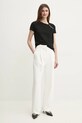 Elisabetta Franchi tricou din bumbac MA02851E2 negru SS25