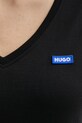 Памучна тениска Hugo Blue 50513667 черен