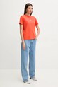 Bombažna kratka majica MSGM 3841MDM500.257002 oranžna SS25