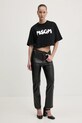 Bavlnené tričko MSGM 3841MDM100.257002 čierna SS25