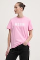 MSGM t-shirt bawełniany różowy 3841MDM92.257002