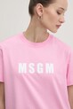 Bavlnené tričko MSGM 3841MDM92.257002 ružová