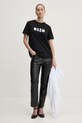 Bavlnené tričko MSGM 3841MDM92.257002 čierna SS25