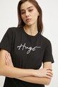 Бавовняна футболка HUGO чорний 50535491