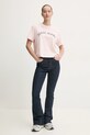 Хлопковая футболка Guess Jeans W5RI41.K8HM0 розовый SS25