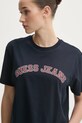 Guess Jeans t-shirt bawełniany granatowy W5RI41.K8HM0
