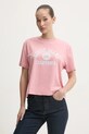Хлопковая футболка Guess Jeans розовый W5RI43.K8HM0
