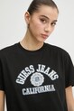 Guess Jeans tricou din bumbac negru W5RI43.K8HM0