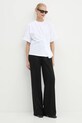 Victoria Beckham t-shirt bawełniany 1125JTS006052A biały SS25