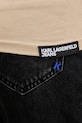 Βαμβακερό μπλουζάκι Karl Lagerfeld Jeans A1W17004 μπεζ