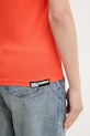 Karl Lagerfeld Jeans T-shirt damski bawełniany A1W17004 pomarańczowy