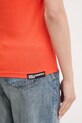 Karl Lagerfeld Jeans T-shirt damski bawełniany A1W17004 pomarańczowy