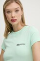 Karl Lagerfeld Jeans tricou din bumbac turcoaz A1W17004