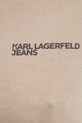 Хлопковая футболка Karl Lagerfeld Jeans A1W17004 бежевый