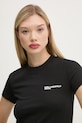 Памучна тениска Karl Lagerfeld Jeans черен A1W17004