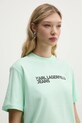 Karl Lagerfeld Jeans tricou din bumbac verde A1W17005