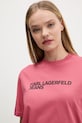 Bavlněné tričko Karl Lagerfeld Jeans oranžová A1W17005