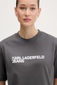 Karl Lagerfeld Jeans t-shirt in cotone grigio A1W17005