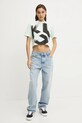 Karl Lagerfeld Jeans tricou din bumbac A1W17033 verde SS25