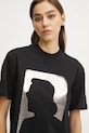 Хлопковая футболка Karl Lagerfeld Jeans чёрный A1W17032