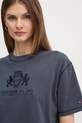 Bavlněné tričko Tommy Hilfiger modrá WW0WW43897