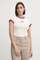 Бавовняна футболка Tommy Hilfiger бежевий WW0WW43898