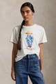 Bavlnené tričko Polo Ralph Lauren potlač biela 211959104