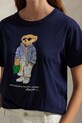 Bavlněné tričko Polo Ralph Lauren námořnická modř 211959112