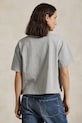 Βαμβακερό μπλουζάκι Polo Ralph Lauren 211967106 γκρί SS25