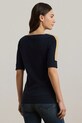 Бавовняна футболка Lauren Ralph Lauren 200963099 темно-синій SS25