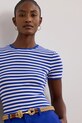 Одежда Хлопковая футболка Lauren Ralph Lauren 200957662 голубой