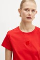 BOSS t-shirt bawełniany czerwony 50534800