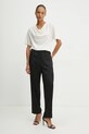 Ľanové tričko Pinko 104952.A2GA béžová SS25