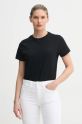 Pinko tricou din bumbac uni negru 101752.A2HN