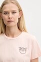 Памучна тениска Pinko бежов 103320.A2G7
