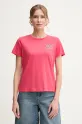 Pinko t-shirt bawełniany regular czerwony 103320.A2G7