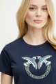 Pamučna majica Pinko mornarsko plava 100535.A2G7