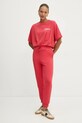 Pinko t-shirt bawełniany 104257.A2C0 czerwony SS25