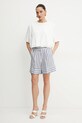 Βαμβακερό μπλουζάκι Pinko 104257.A2F8 λευκό SS25